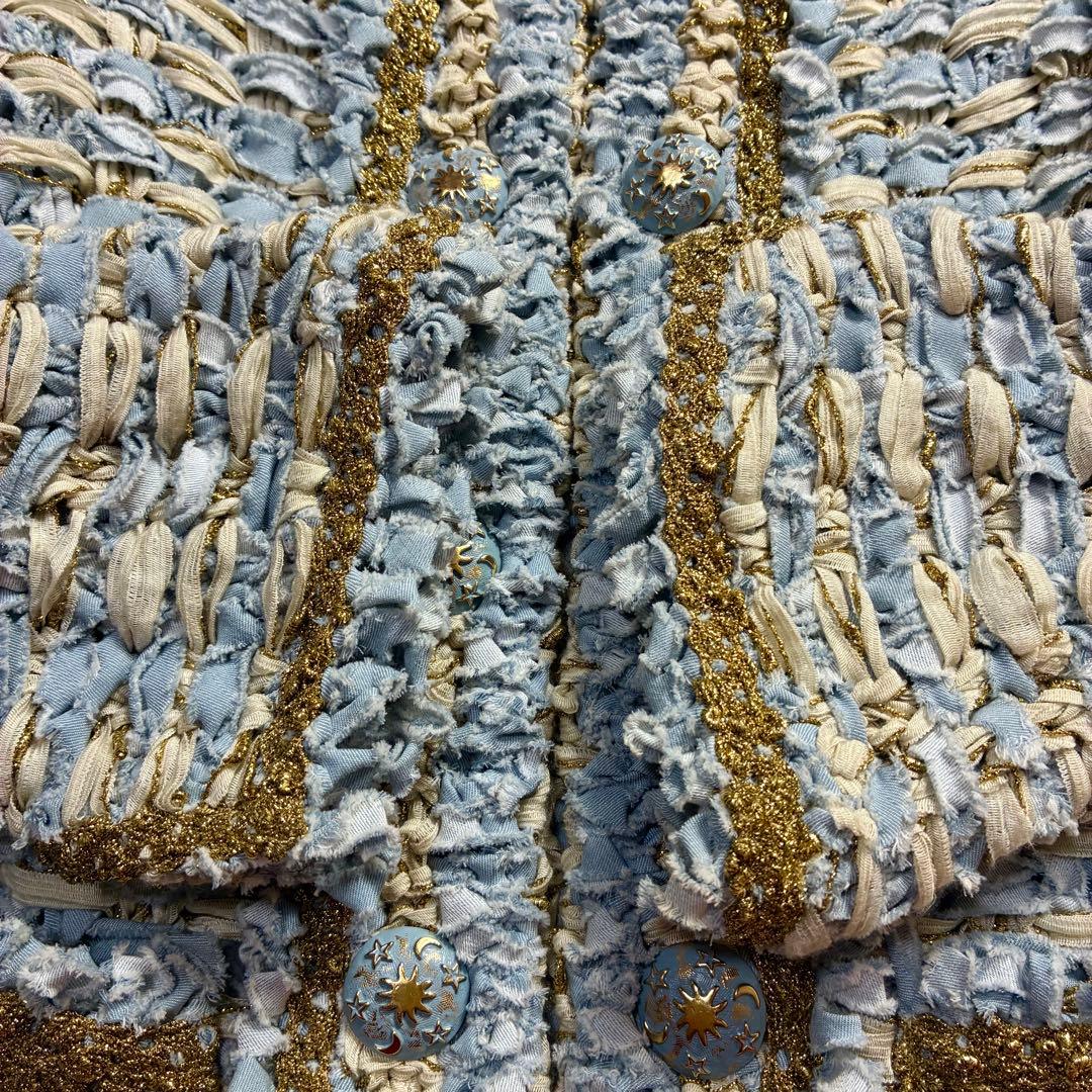 EPOCA エポカノーカラージャケット カーディガン 金 ゴールド42