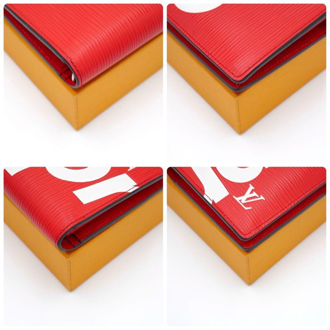 【限定コラボ】ルイヴィトン シュプリーム ブラザ エピ レッド 長財布