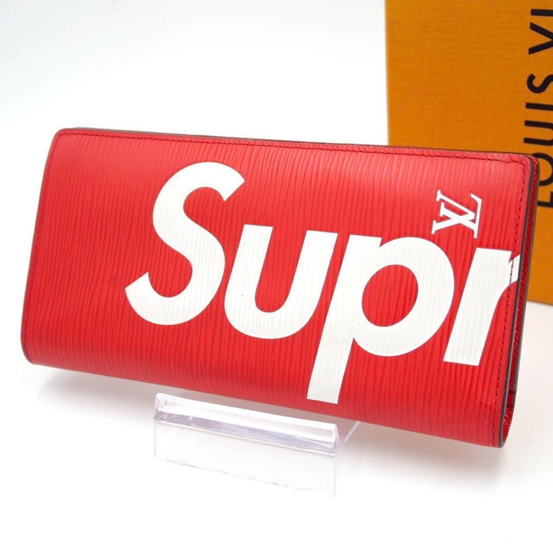 【限定コラボ】ルイヴィトン シュプリーム ブラザ エピ レッド 長財布
