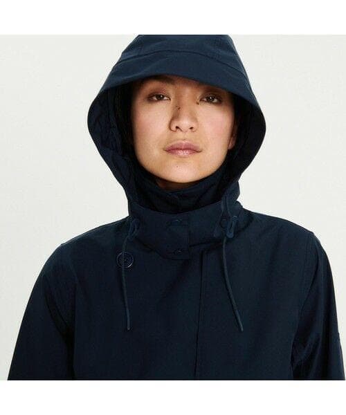 新品 AIGLE ゴアテックス トレンチコート S 36 ネイビー 防水 透湿