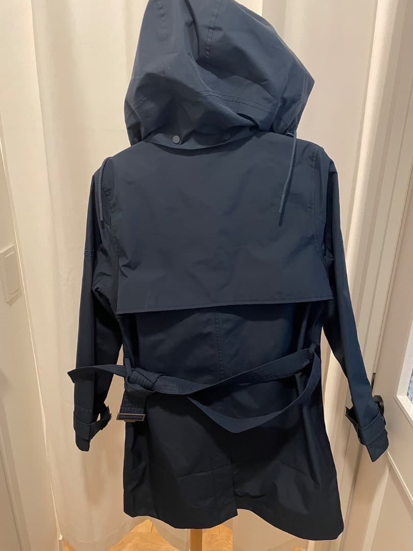 新品 AIGLE ゴアテックス トレンチコート S 36 ネイビー 防水 透湿
