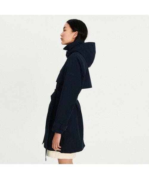 新品 AIGLE ゴアテックス トレンチコート S 36 ネイビー 防水 透湿