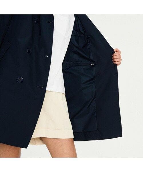 新品 AIGLE ゴアテックス トレンチコート S 36 ネイビー 防水 透湿