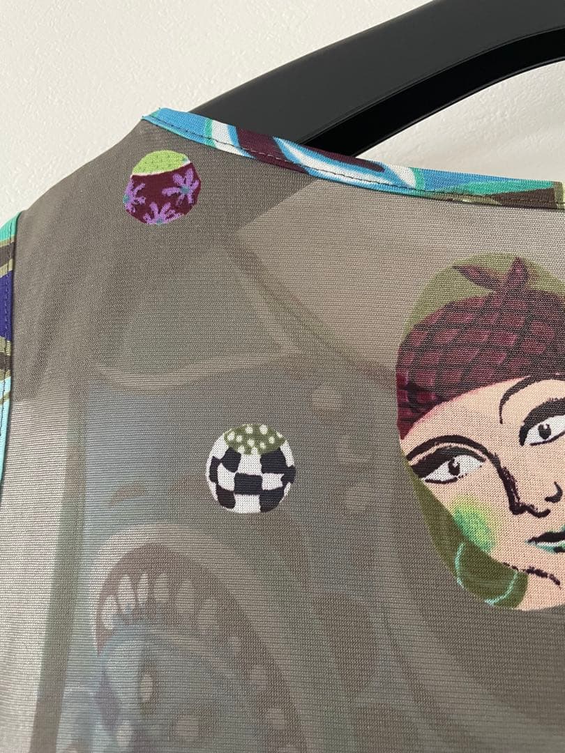 トクコプルミエブォルノースリーブ チュニック マルチカラーカーキ系(訳あり)