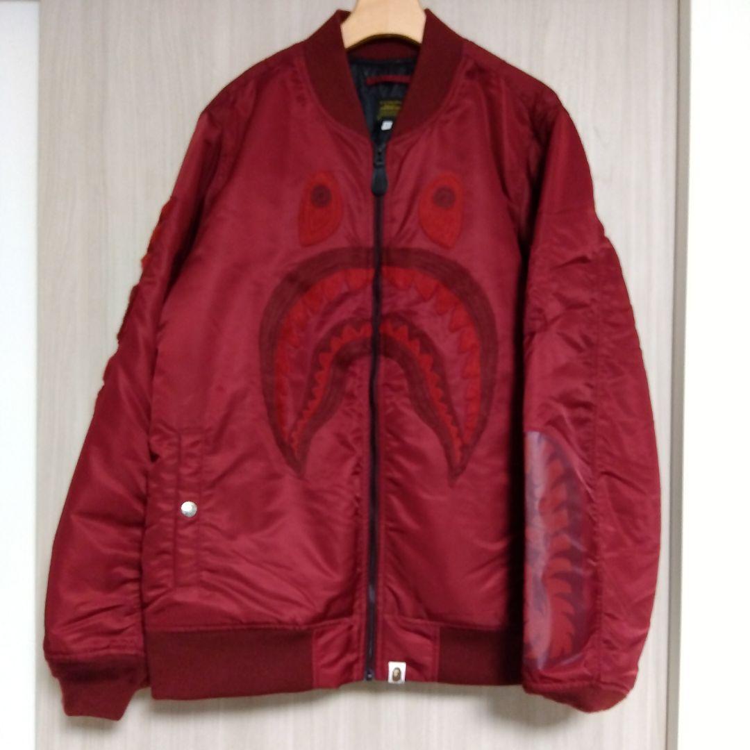 A BATHING APE MA-1ジャケット XL バーガンディ
