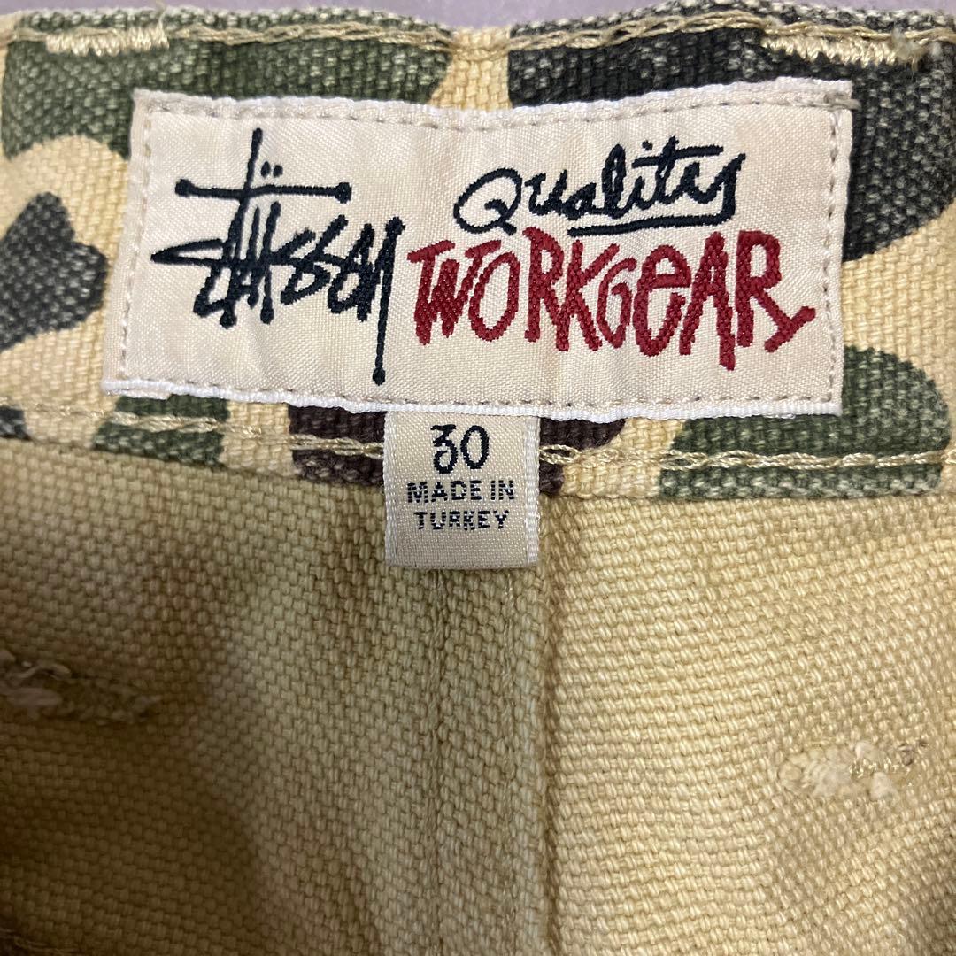 Stüssy カモフラージュ ダブルニー　ワークパンツ 30