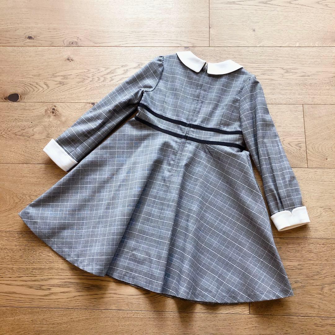 新品 組曲 ワンピース 120-130 フォーマル チェックワンピース