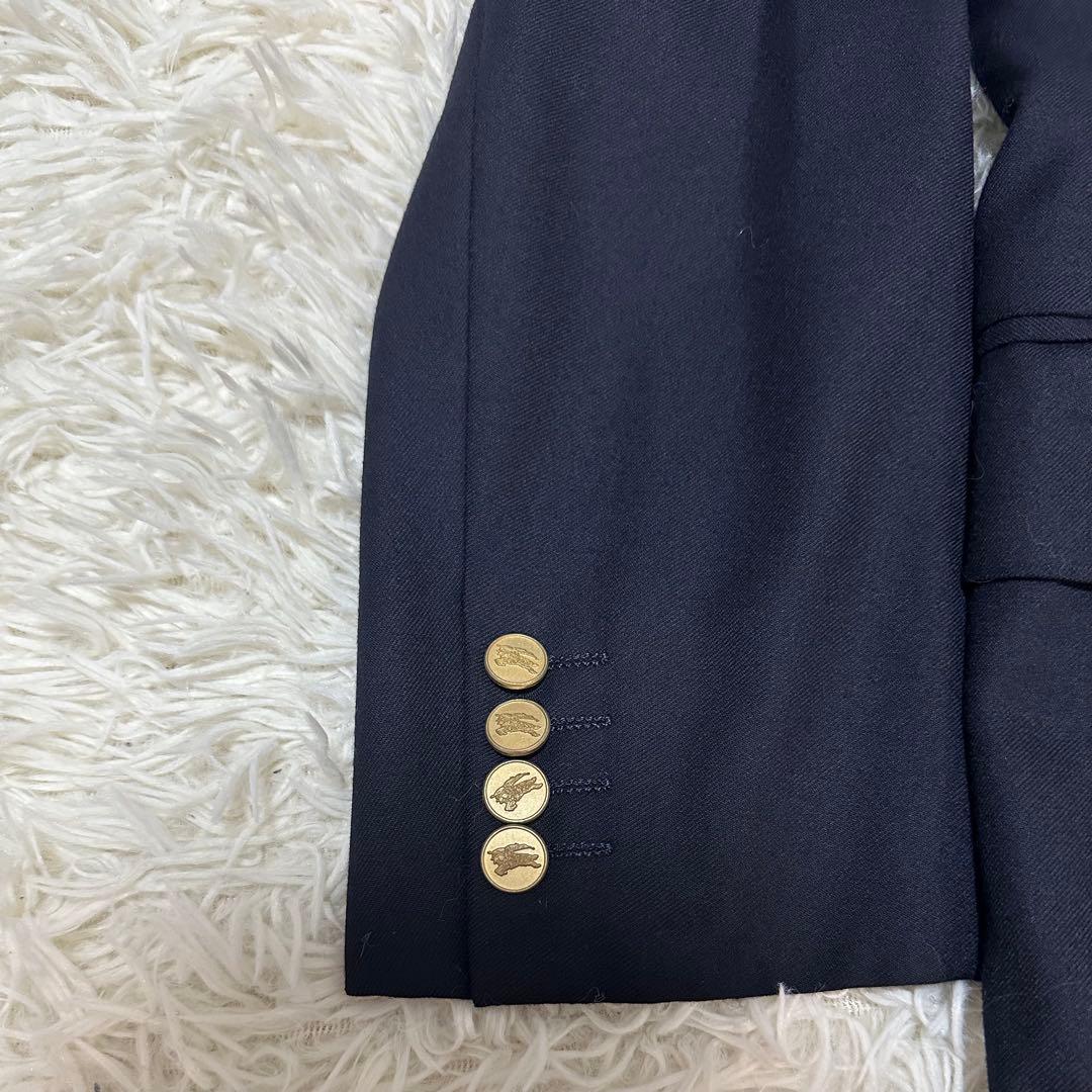 希少 バーバリーズ 金ボタン 紺ブレ ウール ダブルブレスト セットアップ 毛