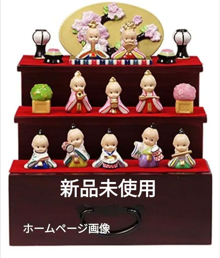 未使用◆ ローズ・オニール◆キューピー雛人形3段飾り◆