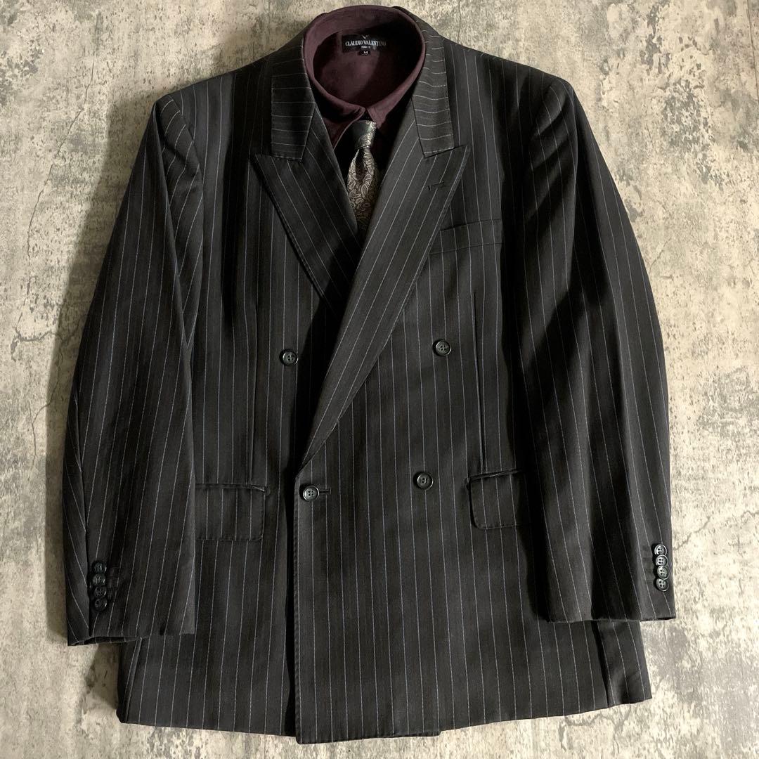 極美品 England製 極上ウール BALENCIAGA ネクタイ スーツXL