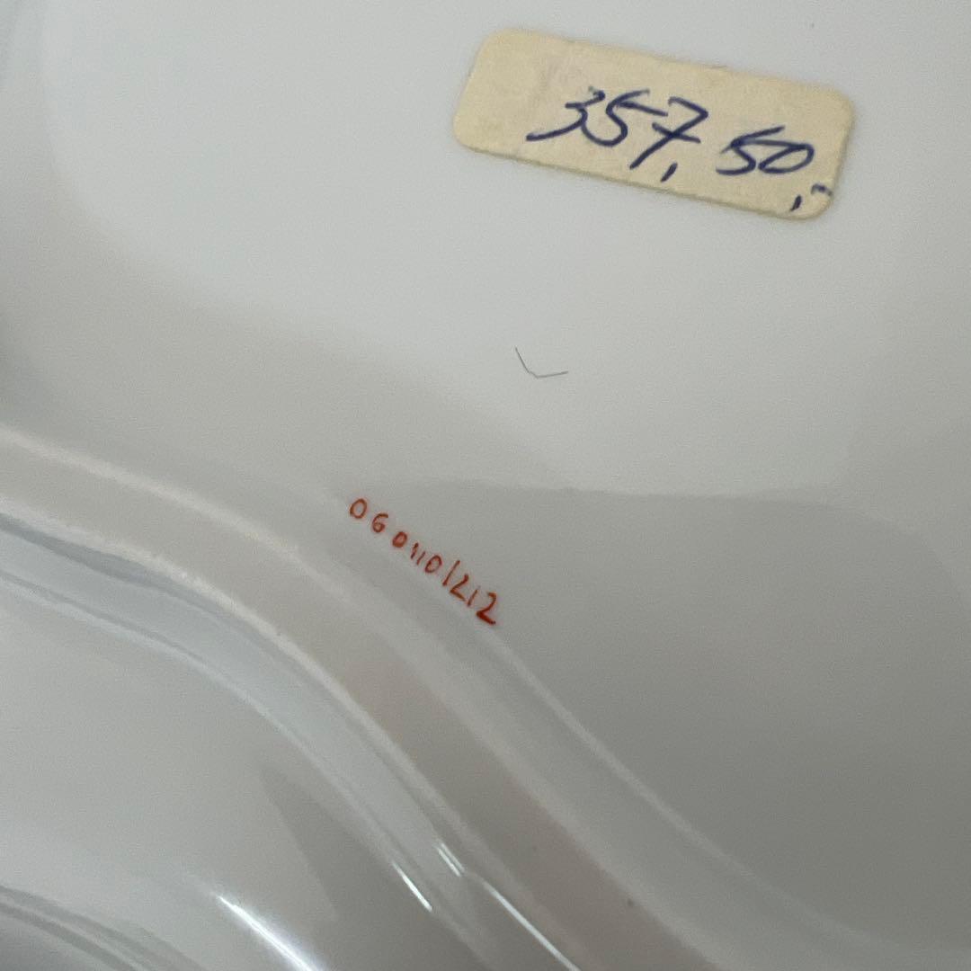 マイセン　三つ花　陶磁器皿 葉型 金縁付き