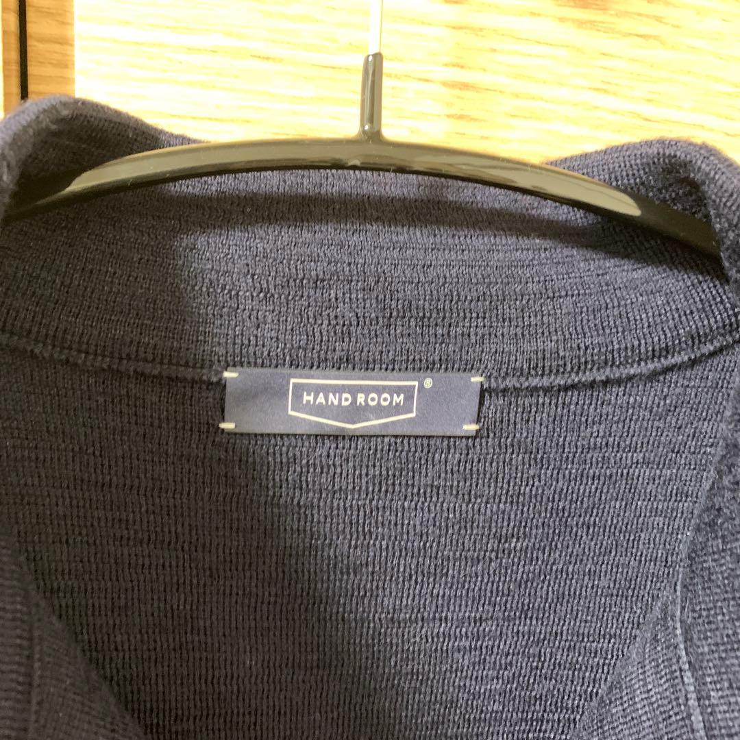 ハンドルーム　ニットジャケット　ネイビー