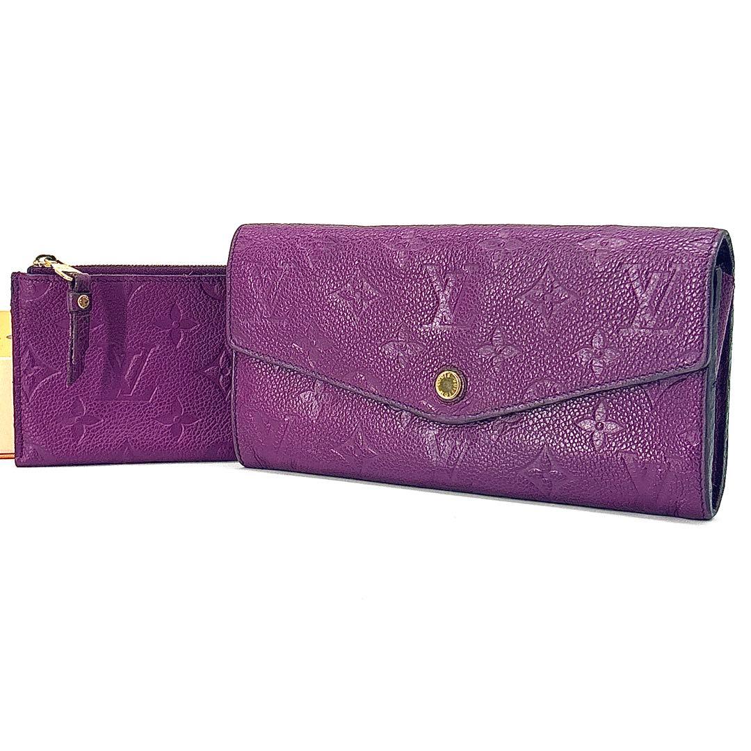 ルイヴィトン アンプラント ポルトフォイユ キュリーズ 長財布　パープル