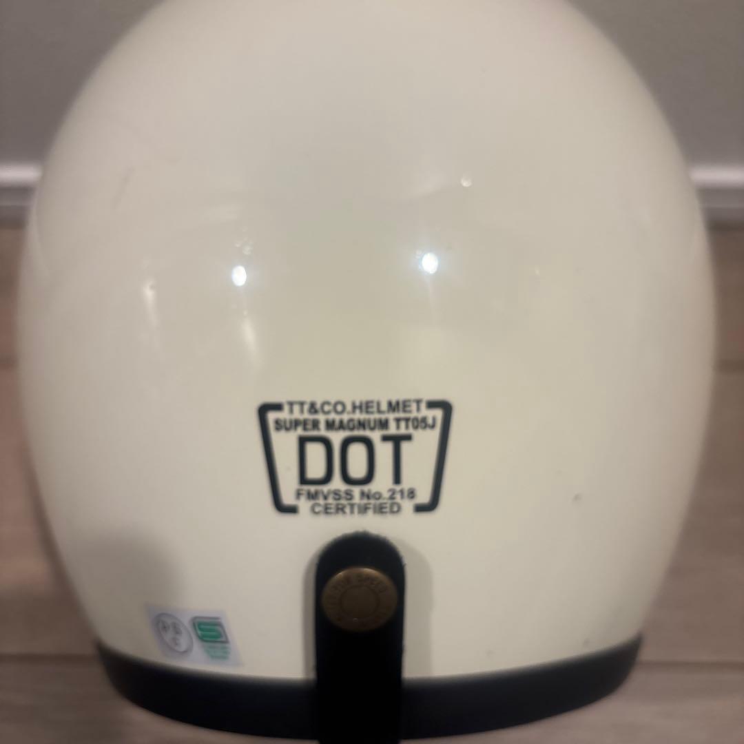 TT&CO SUPER MAGNUM TT05J ホワイトジェットヘルメット