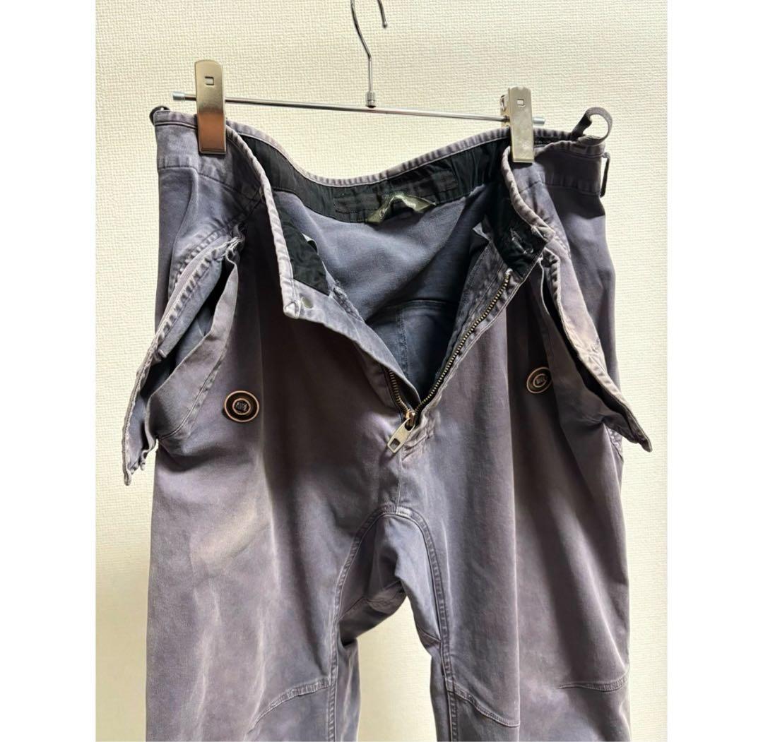 00s Y2K griffin \"ナス紺鬼焼け\" 変型 バッグデザイン パンツ