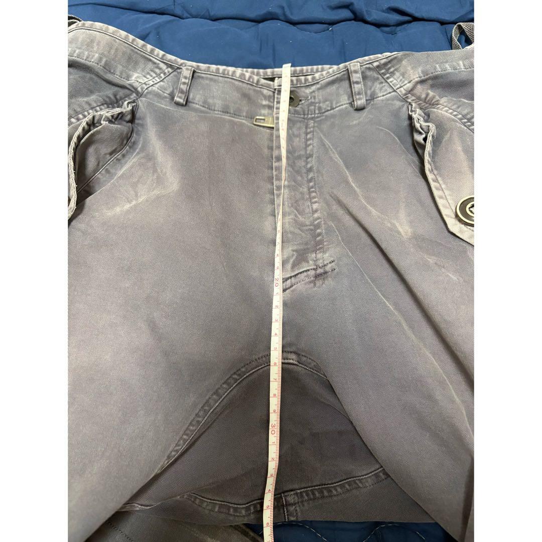 00s Y2K griffin \"ナス紺鬼焼け\" 変型 バッグデザイン パンツ