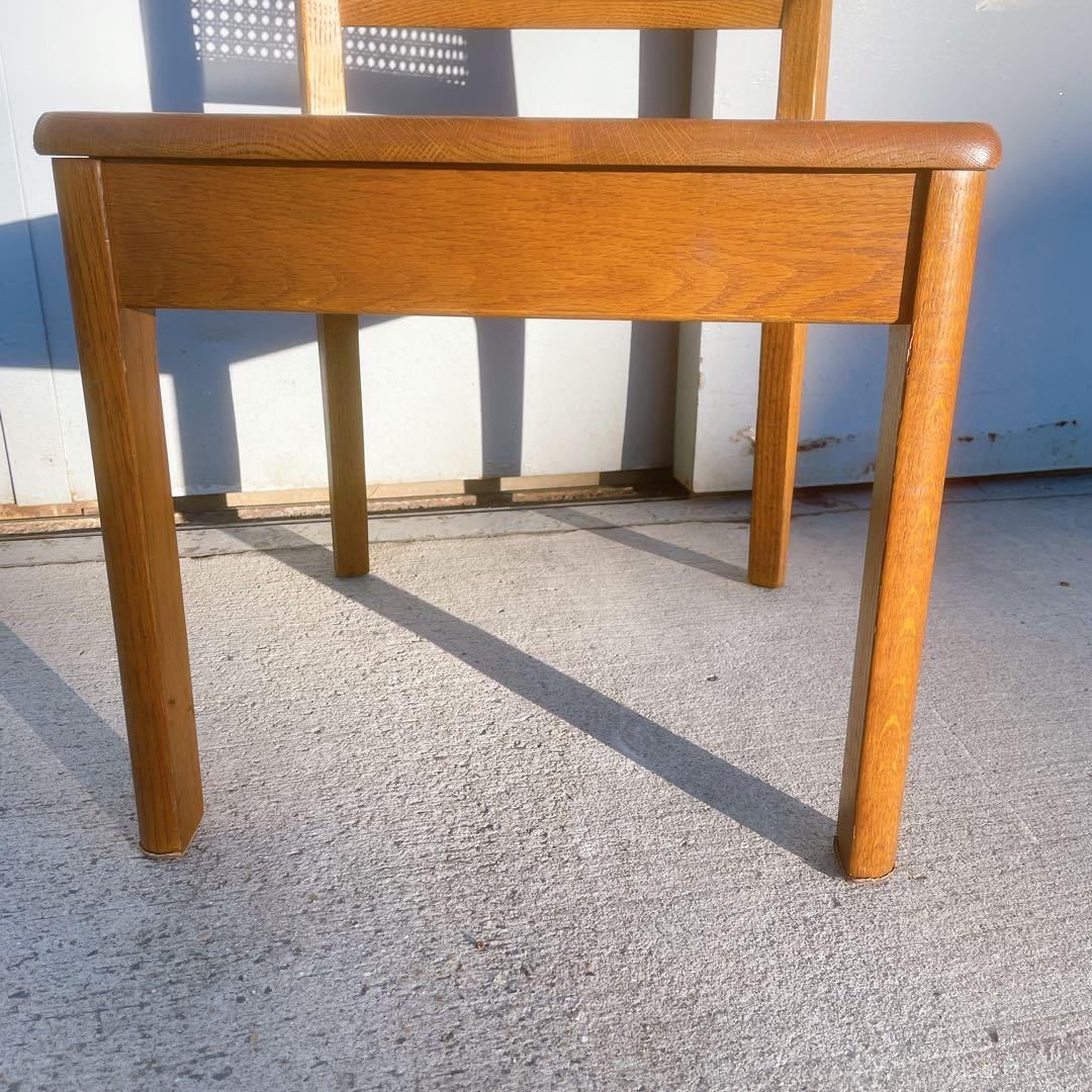 【希少②】マルニ maruni 木製ダイニングチェア ラタン 籐 旧ロゴ 椅子