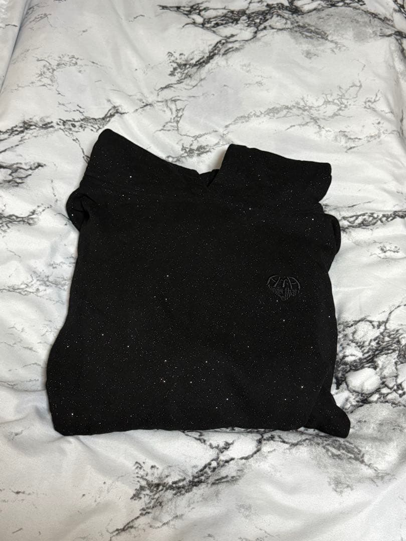 HTH ブラックセットアップ上のみ（glitter logo hoodiel）