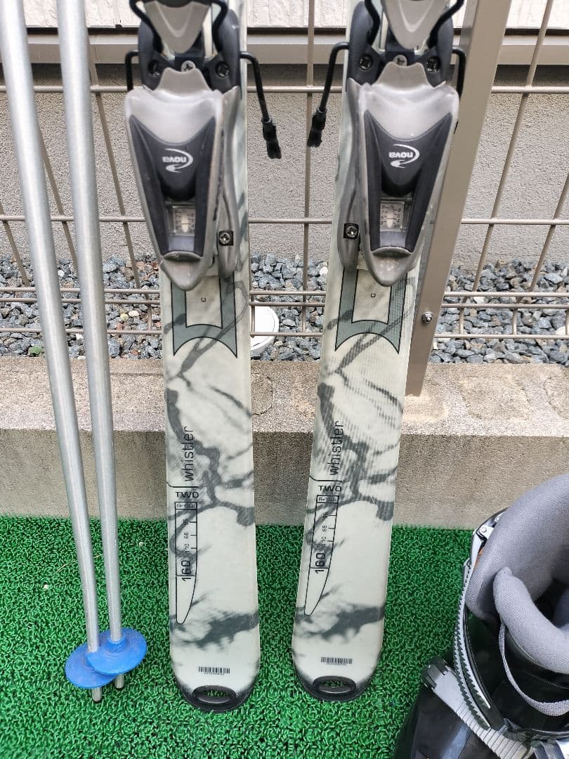 elan スキー板 マーブル模様 スキーブーツ付き