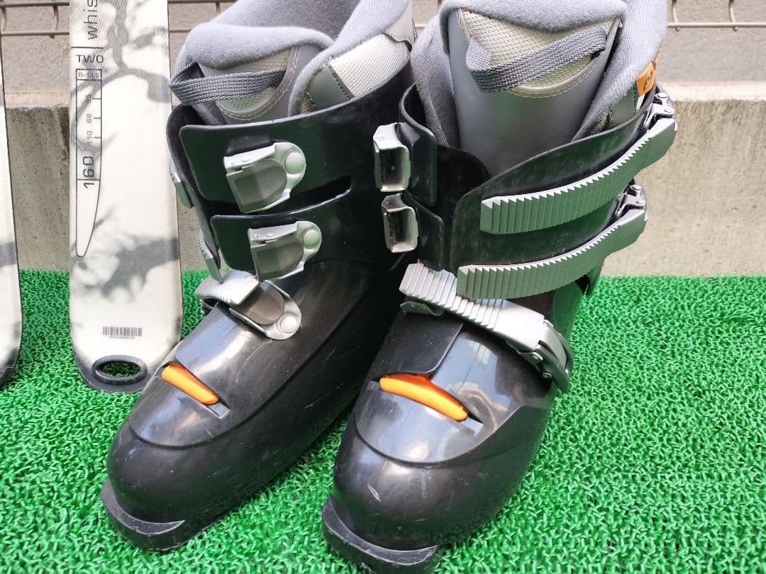 elan スキー板 マーブル模様 スキーブーツ付き