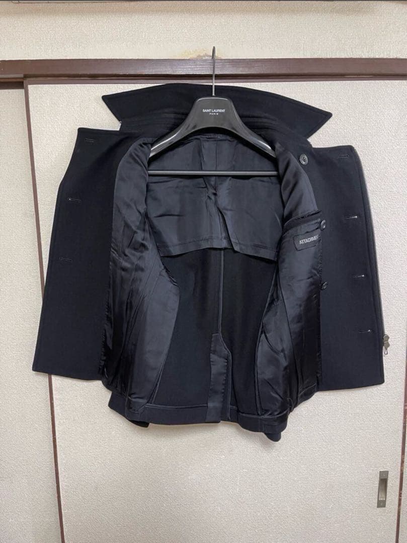 ATTACHMENT アタッチメント ライダース ピーコート ブラック 黒色