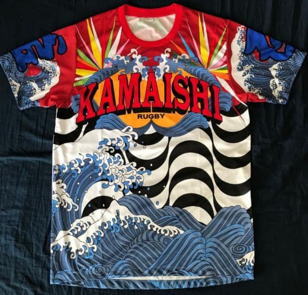 釜石　ラグビー　Tシャツ　鵜住居スタジアム