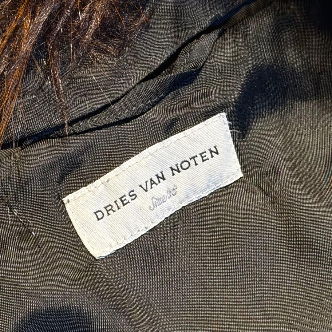 DRIES VAN NOTEN フェイクファー襟付き ミリタリージャケット 38