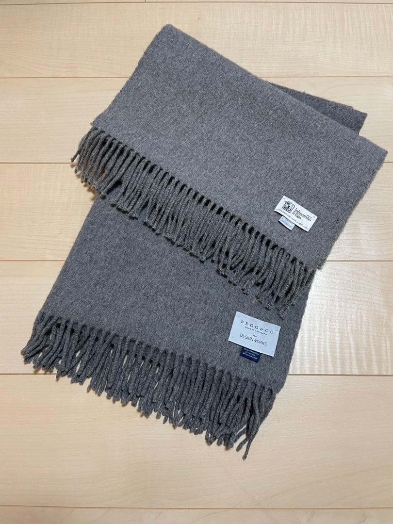 ジョンストンズ&ベグアンドコー　マフラー　ストール　大判　カシミヤ　アンゴラ