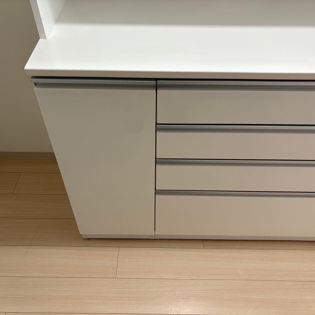 【期限あり】ニトリ食器棚 レジューム 150AG-S WH/150QH-R WH