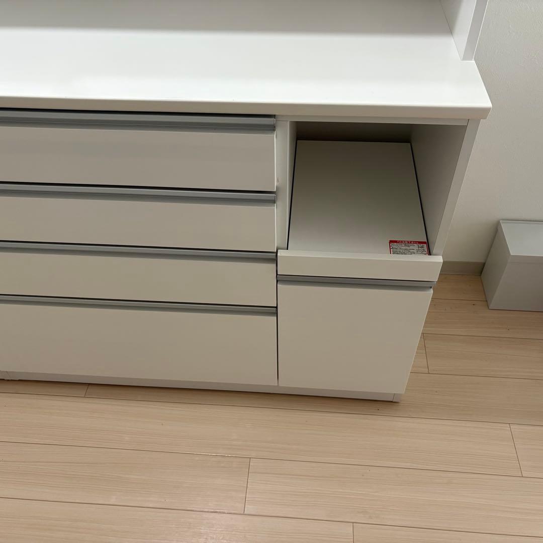 【期限あり】ニトリ食器棚 レジューム 150AG-S WH/150QH-R WH