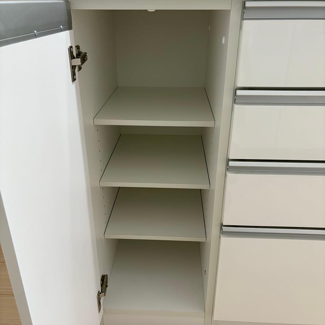 【期限あり】ニトリ食器棚 レジューム 150AG-S WH/150QH-R WH