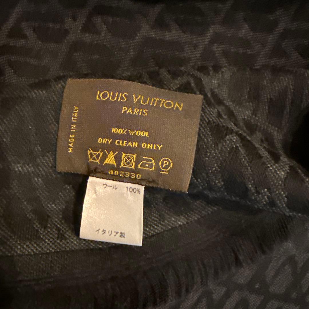 売り切り！ルイヴィトン　マフラー　ストール　ブラック