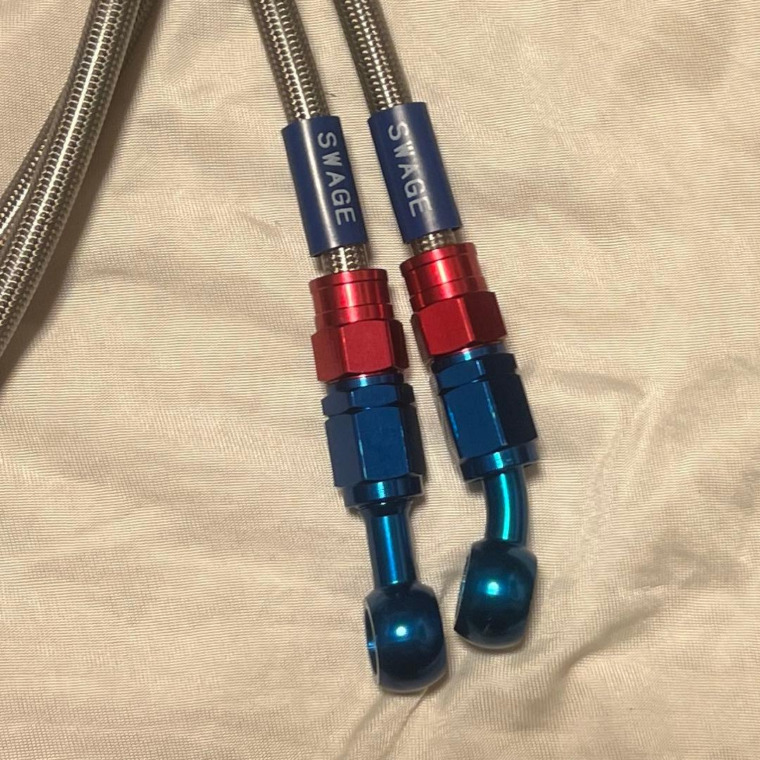 SwageLine メッシュブレーキホース1000mm 2本