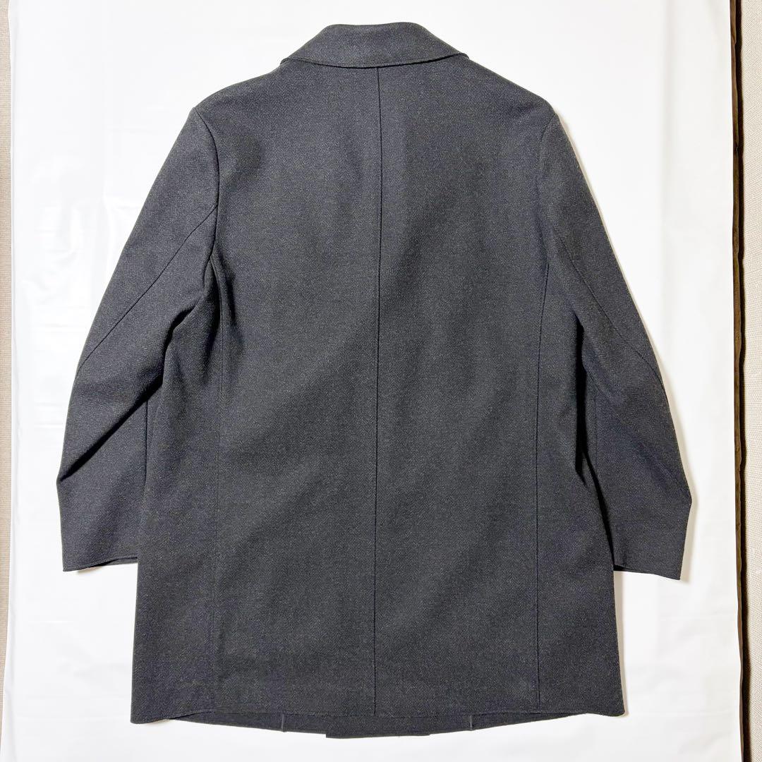 PLST プレシャスニットメルトンダブルブレストコート M ヘリンボーン