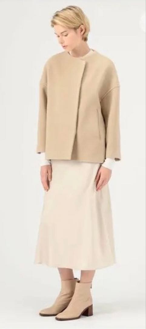 Ballsey ベージュ ノーカラージャケット