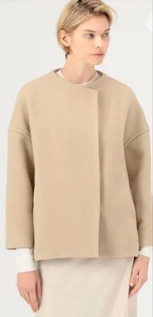 Ballsey ベージュ ノーカラージャケット