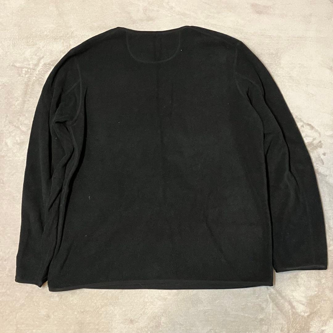 DANTON ブラック ノーカラーフリースジャケット サイズ40