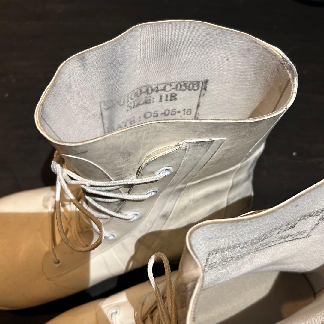 米軍 USARMY バニーブーツ ミッキーマウスブーツ ホワイト 11R