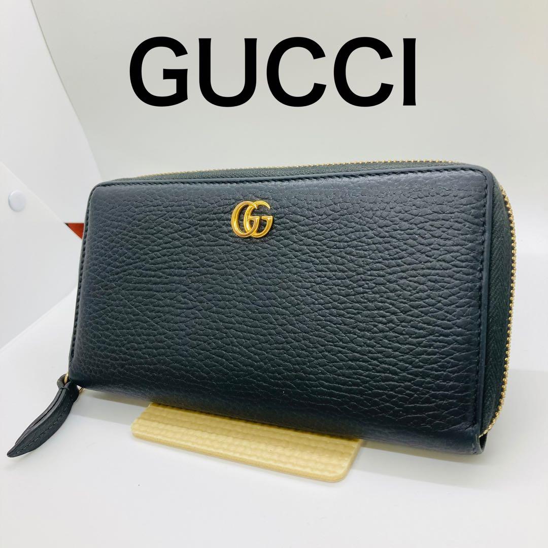 GUCCI グッチ マーモント 長財布 財布 黒 男 女 A747