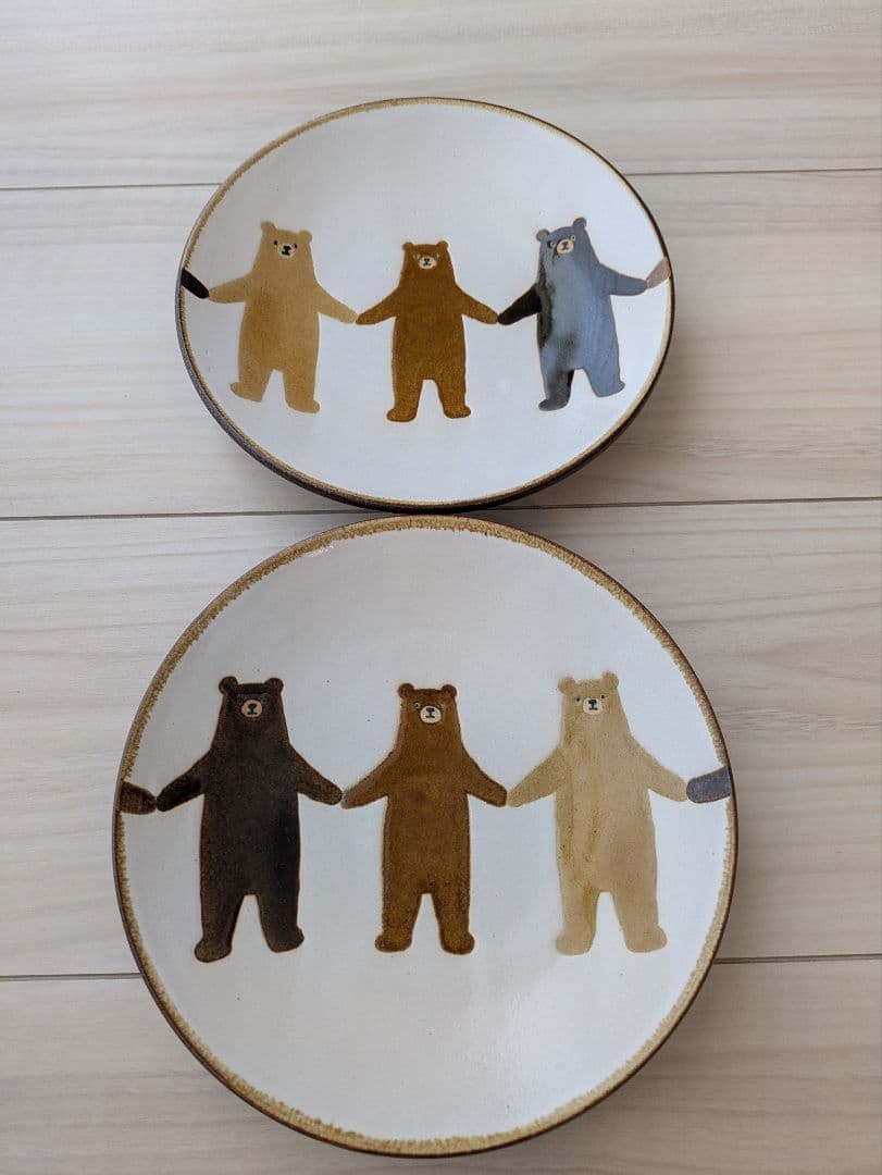 新品未使用 ヤッチとムーン クマ 皿2枚