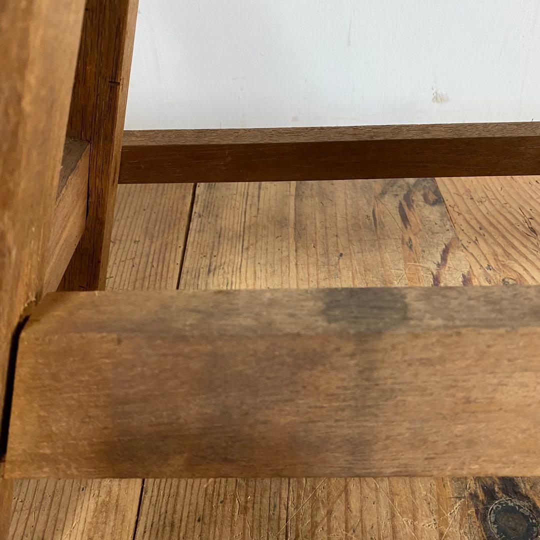 アンティーク スツール 踏み台 無垢材 y30