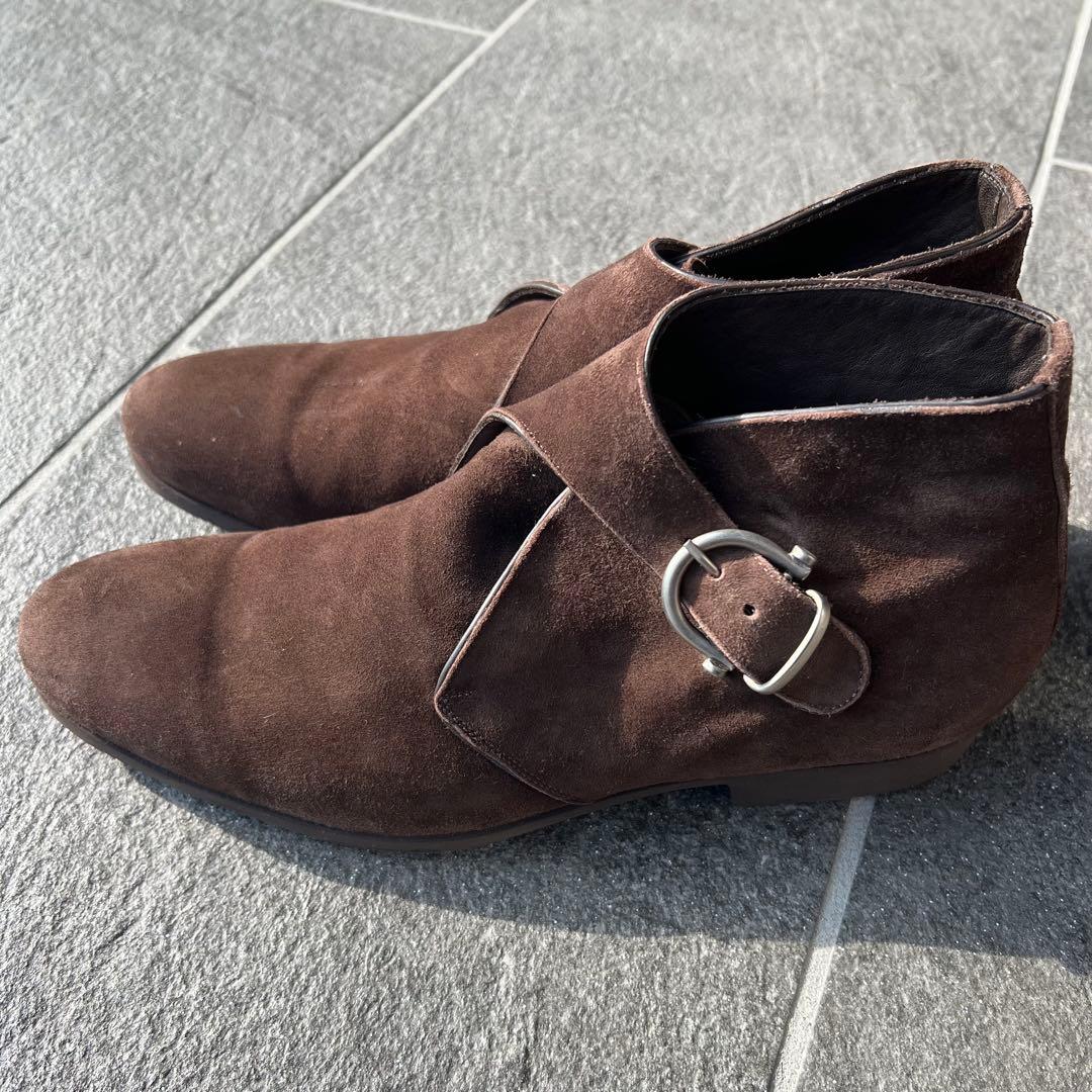 ferranteダークブラウン スエード ドレスシューズ 美品