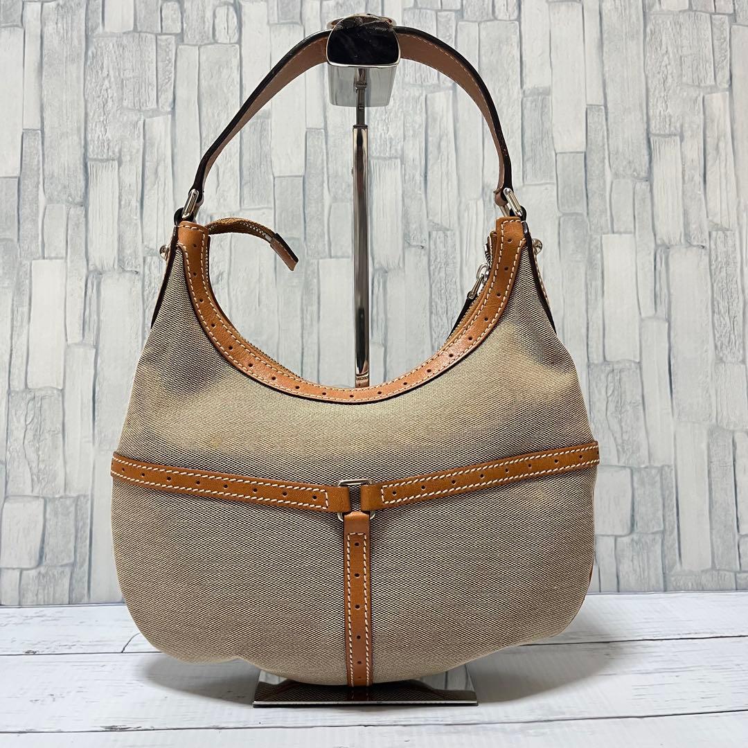 【希少カラー】グッチ インターロッキング ショルダーバッグ レザー キャンバス