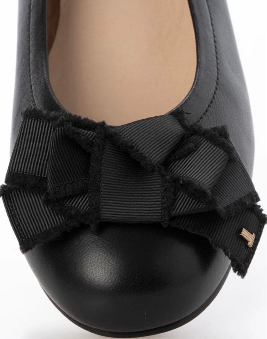 【LANVIN en Bleu】リボンモチーフバレエシューズ