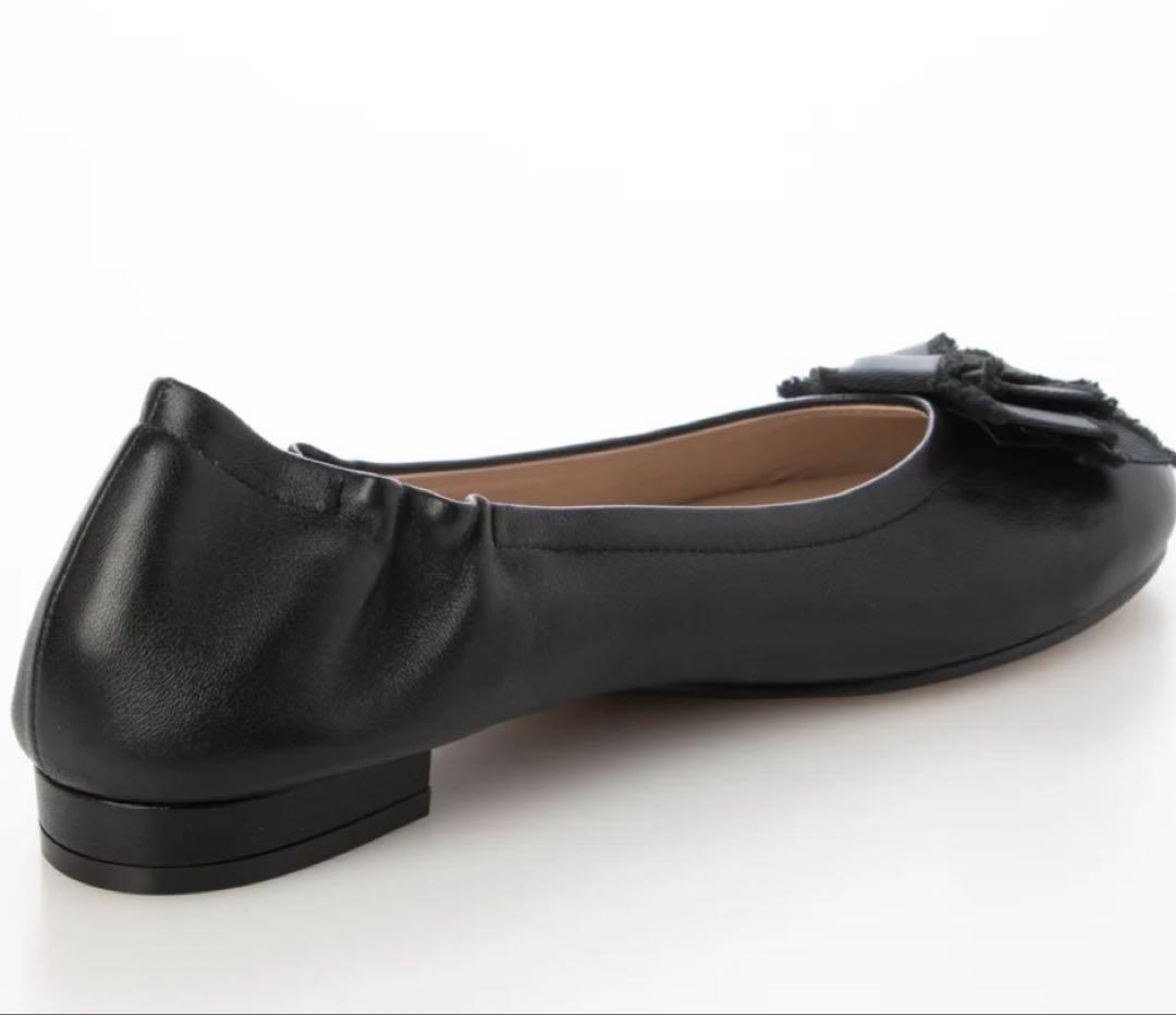 【LANVIN en Bleu】リボンモチーフバレエシューズ