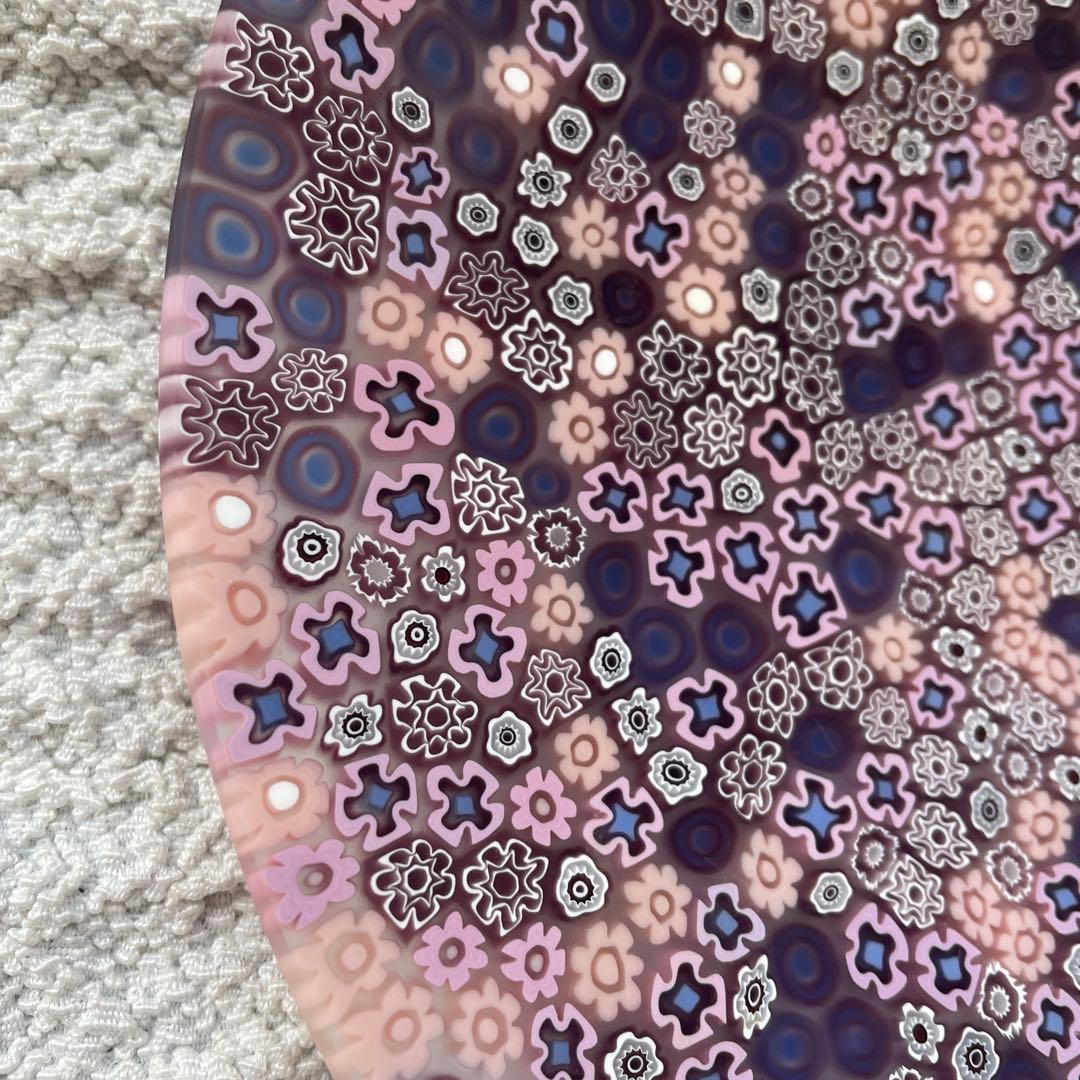 エルコーレ・モレッティ ミレフィオーリ プレート 24cm ピンク系