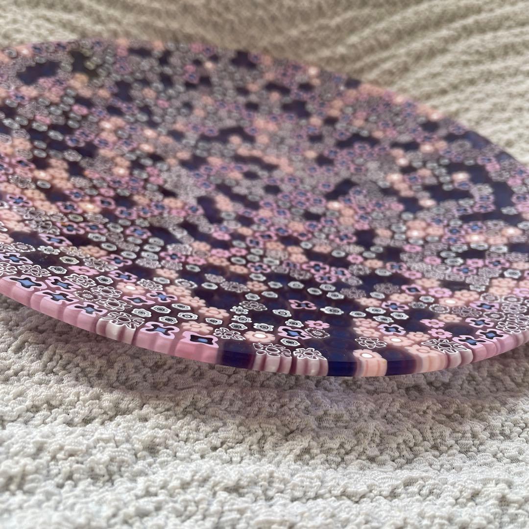 エルコーレ・モレッティ ミレフィオーリ プレート 24cm ピンク系