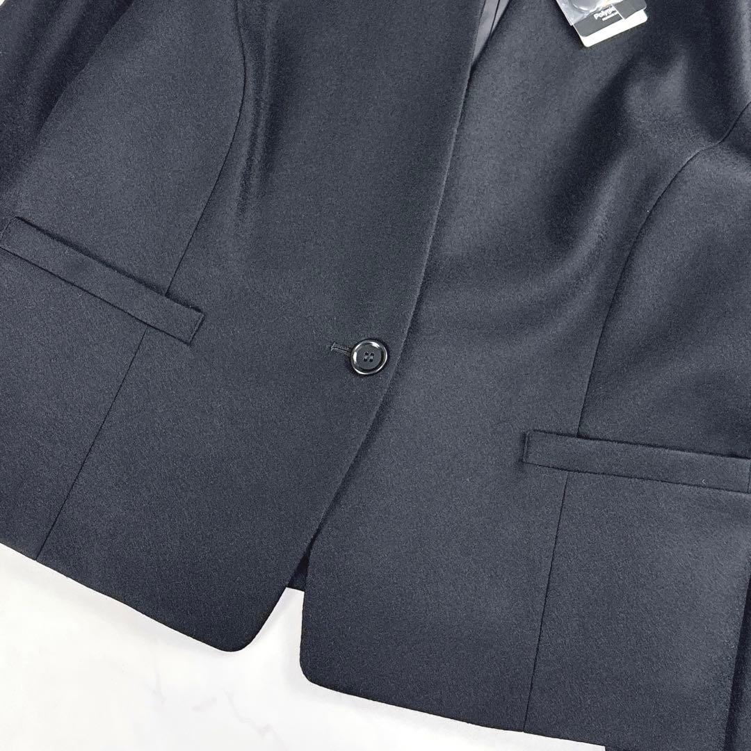 希少3XL 新品タグ付 未使用 アンタイトル ノーカラージャケット 高機能 黒