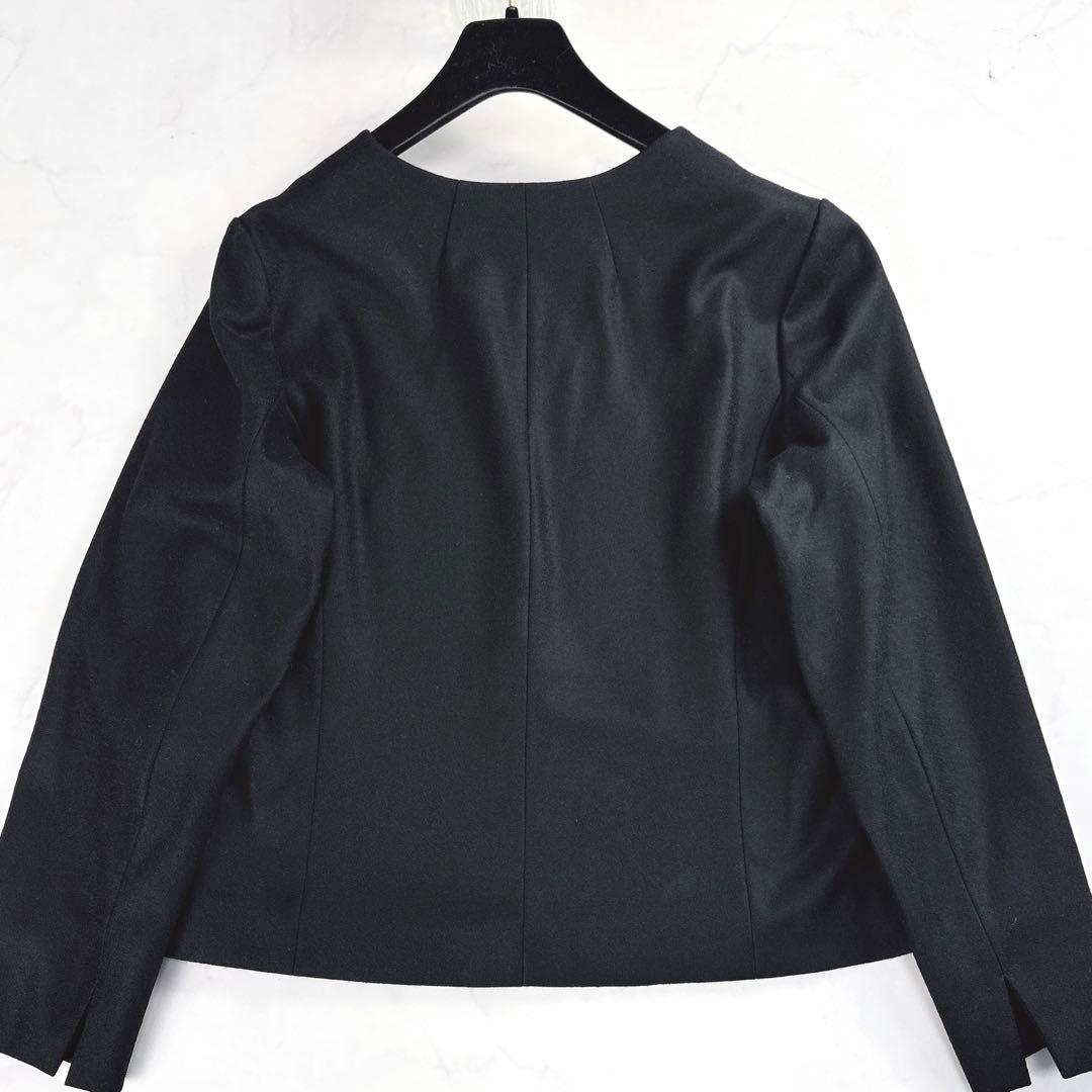 希少3XL 新品タグ付 未使用 アンタイトル ノーカラージャケット 高機能 黒