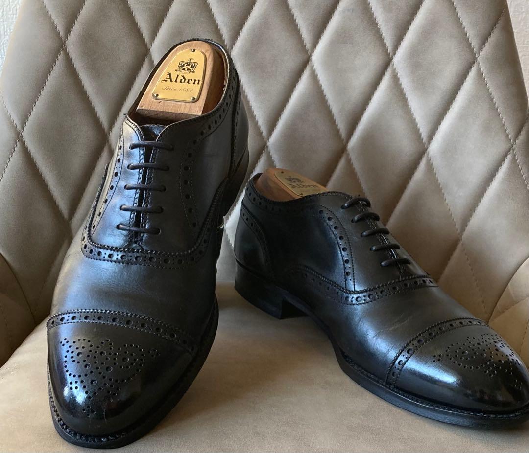 ALDEN オールデン　ストレートチップ　黒　25.5cm